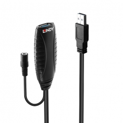 Lindy 43156 USB kabelis USB 3.2 Gen 1 (3.1 Gen 1) 10 m USB A Melns