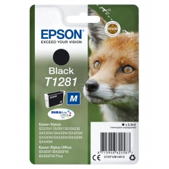 Epson Fox Yksittäispakkaus, musta T1281 DURABrite Ultra -muste