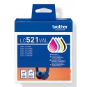 Brother LC521VAL tintes kārtridžs 4 pcs Oriģināls Melns, Tirkīzzils, Fuksīns, Dzeltens Brother LC521VAL tintes kārtridžs 4 pcs Oriģināls Melns, Tirkīzzils, Fuksīns, Dzeltens