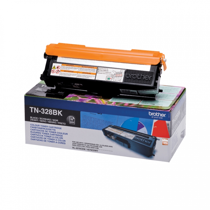 Brother TN-328BK värikasetti 1 kpl Alkuperäinen Musta