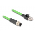 DeLOCK M12 Cable D-coded 4 pin male to RJ45 male PUR (TPU) 5 m DeLOCK M12 Cable D-coded 4 pin male to RJ45 male PUR (TPU) 5 m