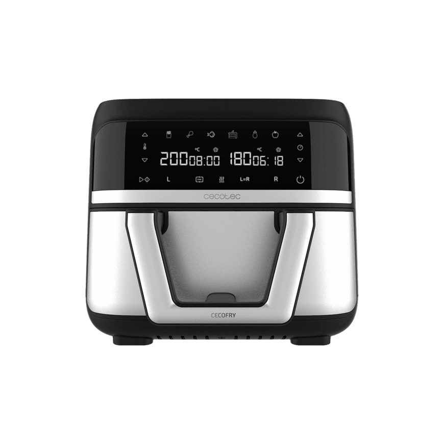 Cecotec Cecofry Dual 9000 Single 9 L Stand-alone 2850 W Hot air fryer Black, Stainless steel