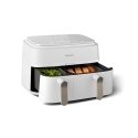 Philips 3000 series NA353/10 rasvakeitin Kaksois 9 L Erillinen 2750 W Kuumakiertoilmakypsennin Hopea