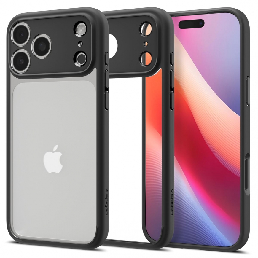 Spigen Ultra Hybrid mobilo telefonu apvalks 16 cm (6.3") Aploksne Melns