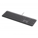 Logitech Signature Slim Wired K620 For Business näppäimistö Universaali USB QWERTZ Saksa Grafiitti Logitech Signature Slim Wired K620 For Business näppäimistö Universaali USB QWERTZ Saksa Grafiitti