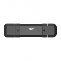 Silicon Power DS72 USB atmintukas 500 GB USB Type-A / USB Type-C 3.2 Gen 2 (3.1 Gen 2) Juoda