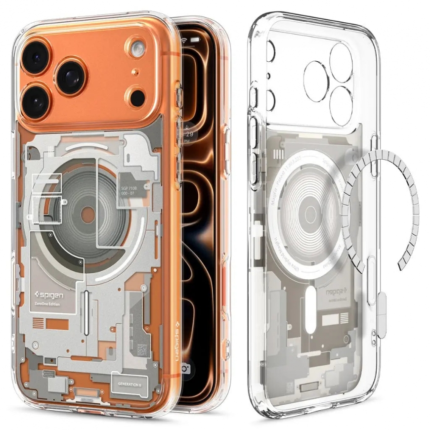 Spigen Ultra Hybrid (MagFit) iPhone 17 Pro Case Zero One Natural Titanium