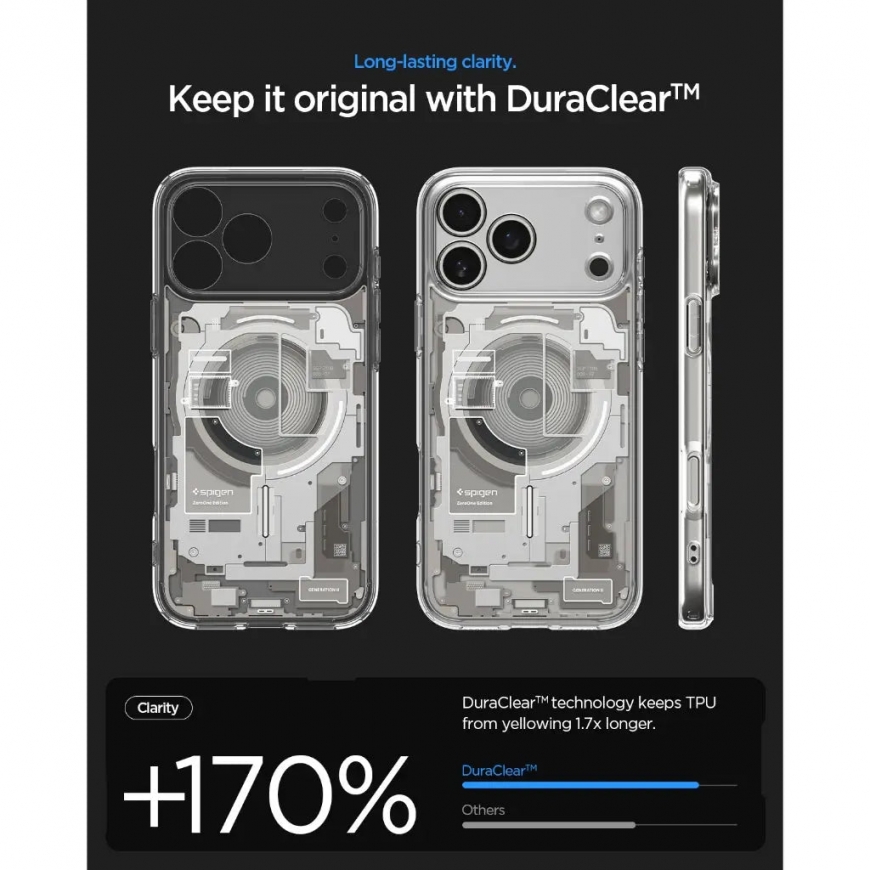 Spigen Ultra Hybrid (MagFit) Zero One mobiiltelefoni ümbris 16 cm (6.3") Kate Titaanium, Läbipaistev – 3