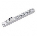 Bachmann 333.411 toitejaotuskomponent (PDU) 6 vahelduvvoolu kontakt 1U Hall, Hõbe