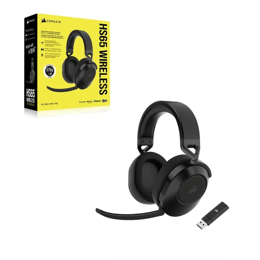 Corsair HS65 Headset Wireless Head-band Gaming Bluetooth Black – 4