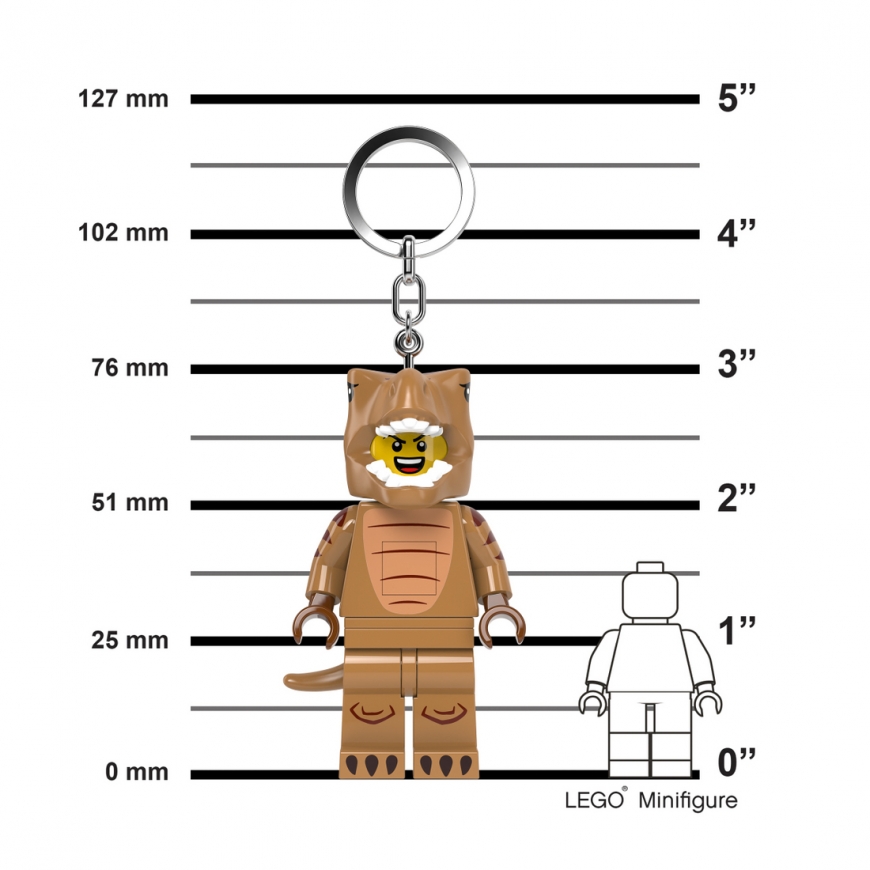 Euromic LEGO Minifigures Keychain Light T-Rex Costume Fan – 3