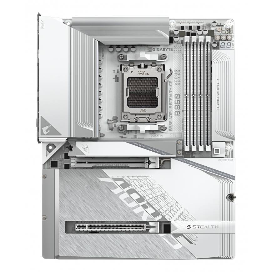 GIGABYTE B850 AORUS STEALTH ICE AMD B850 AM5 pieslēgvieta ATX – 2