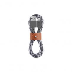 Native Union BELT-AC-ZEB-NP USB cable 1.2 m USB A USB C Black, White