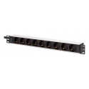 Digitus DN-95440 tehonjakeluyksikkö 9 AC-pistorasia(a) 1U Musta, Hopea