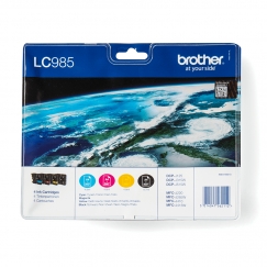 Brother LC985VALBP струйный картридж 4 шт Подлинный Черный, Голубой, Пурпурный, Желтый