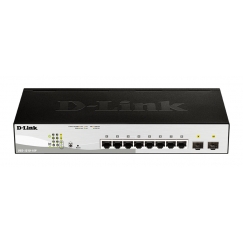D-Link DGS-1210-10P Управляемый L2 Gigabit Ethernet (10/100/1000) Питание по Ethernet (PoE) 1U Черный