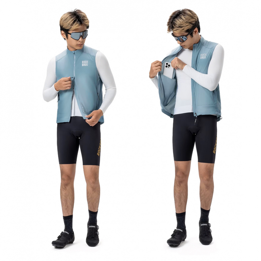 Rockbros YDMJ003 Windproof Vest Spring|Autumn Size XS - Blue – 3