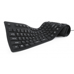 Gembird KB-109F-B клавиатура USB + PS/2 QWERTY Черный