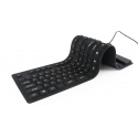 Gembird KB-109F-B tastatūra USB + PS/2 QWERTY Melns Gembird KB-109F-B tastatūra USB + PS/2 QWERTY Melns