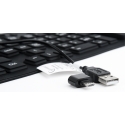 Gembird KB-109F-B keyboard USB + PS/2 QWERTY Black Gembird KB-109F-B keyboard USB + PS/2 QWERTY Black