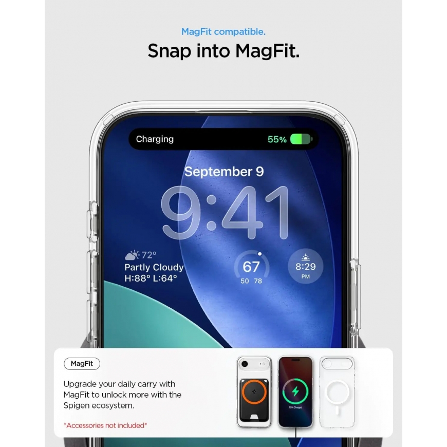 Spigen Ultra Hybrid (MagFit) iPhone 17 Air Case Clear Gold – 3