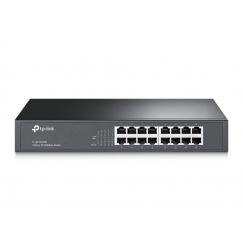 TP-Link TL-SF1016DS сетевой коммутатор Неуправляемый Fast Ethernet (10/100) 1U Черный