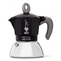 Bialetti Moka Induction Mokos gaminimo indas 0,4 L Juoda, Sidabras