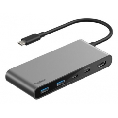 Belkin Connect USB Veids-C 5000 Mbit/s Pelēks
