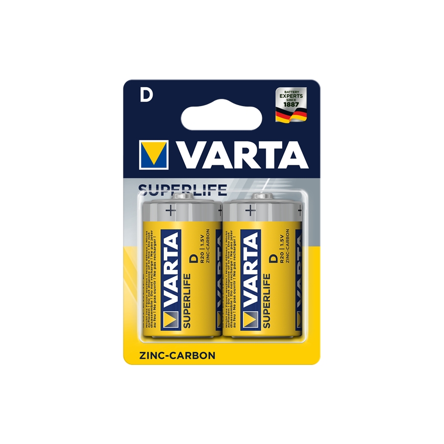 Varta R20 D baterija Cinks-Ogleklis