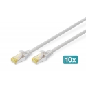Digitus CAT 6A S/FTP patch cord, 10 pieces Digitus CAT 6A S/FTP patch cord, 10 pieces