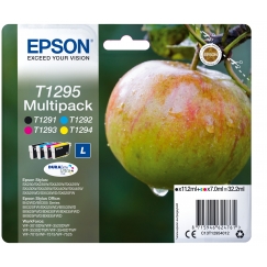 Epson Apple T1295 rašalo kasetė 1 vnt Originalus Juoda, Žydras, Rausvai raudona, Geltona