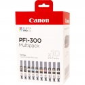 Canon PFI-300 tindikassett 10 tk Originaal Must, Sinine, Tsüaan, Hall, Magenta, Fotomust, Fotomagent Canon PFI-300 tindikassett 10 tk Originaal Must, Sinine, Tsüaan, Hall, Magenta, Fotomust, Fotomagent