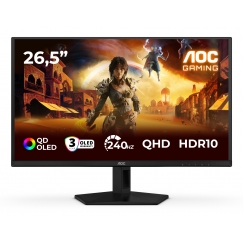 AOC G4 Q27G41ZDF tietokoneen litteä näyttö 67,3 cm (26.5") 2560 x 1440 pikseliä Quad HD QD-OLED Must