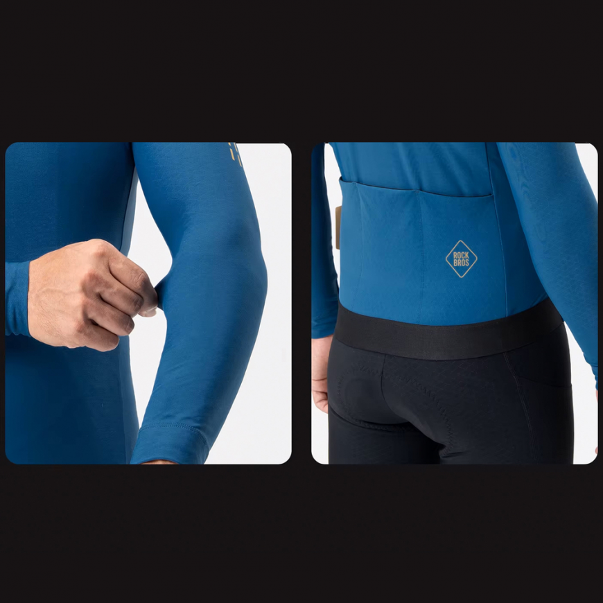 Rockbros YDWT020 Diamond Fall|Winter Cycling Jacket Size S - Blu – 3