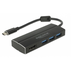 DeLOCK 63931 dokstacija USB 3.2 Gen 1 (3.1 Gen 1) Type-C Melns