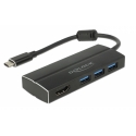 DeLOCK 63931 knyginių kompiuterių dokas / jungčių replikatorius USB 3.2 Gen 1 (3.1 Gen 1) Type-C Juo