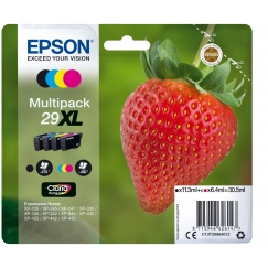 Epson Strawberry C13T29964012 tintes kārtridžs 1 pcs Oriģināls Augsta (XL) produktivitāte Melns, Tirkīzzils, Fuksīns, Dzeltens