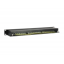 Equip 24-Port Cat.5e Shielded Patch Panel, Black Equip 24-Port Cat.5e Shielded Patch Panel, Black