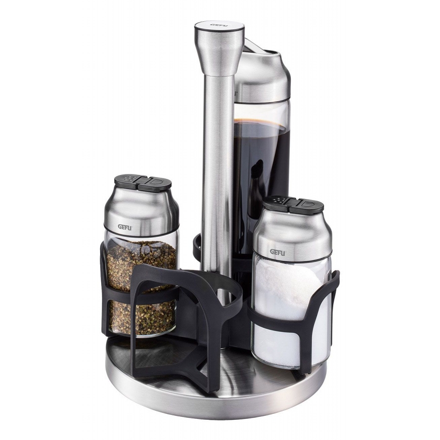 GEFU 33734 spice container Black, Stainless steel Spice organizer – 5