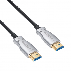 Akyga AK-HD-100L HDMI-kaapeli 10 m HDMI-tyyppi A (vakio) Musta, Hopea
