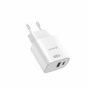 Swissten Edge GaN Tīkla Lādētājs USB-C PD 45W + USB-A 18W QC