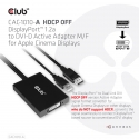 CLUB3D CAC-1010-A видео кабель адаптер 0,6 m DisplayPort DVI-D + USB Черный
