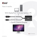 CLUB3D DisplayPort to Dual Link DVI-D HDCP OFF version Active Adapter M/F for Apple Cinema Displays
