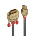 Lindy 36195 video kabeļu aksesuārs 2 m HDMI Type A (Standard) DVI-D Zelts, Pelēks Lindy 36195 video kabeļu aksesuārs 2 m HDMI Type A (Standard) DVI-D Zelts, Pelēks