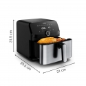 Tefal Easy Fry Mega EY855D10 rasvakeitin Yksi 7,5 L Erillinen 2020 W Kuumakiertoilmakypsennin Musta,