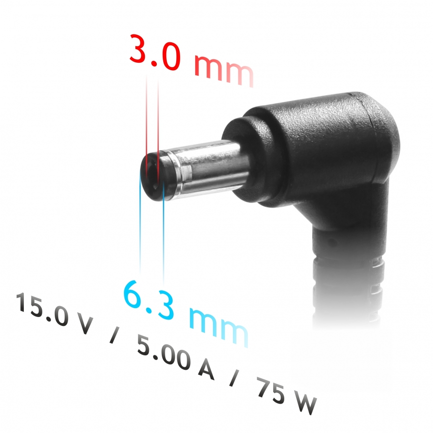 Akyga AK-ND-14 strāvas adapteris & pārveidotājs Iekštelpas 75 W Melns – 3