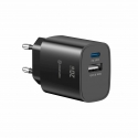 Swissten Edge GaN Зарядное устройство USB-C PD 20W + USB-A 18W QC