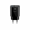 Swissten Edge GaN Зарядное устройство USB-C PD 20W + USB-A 18W QC