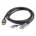 Lanberg CA-HDDP-20CU-0018-BK videokaabliadapter 1,8 m DisplayPort HDMI + USB Must, Hõbe Lanberg CA-HDDP-20CU-0018-BK videokaabliadapter 1,8 m DisplayPort HDMI + USB Must, Hõbe