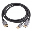 Lanberg CA-HDDP-20CU-0018-BK videokaapeli-adapteri 1,8 m DisplayPort HDMI + USB Musta, Hopea Lanberg CA-HDDP-20CU-0018-BK videokaapeli-adapteri 1,8 m DisplayPort HDMI + USB Musta, Hopea